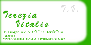 terezia vitalis business card